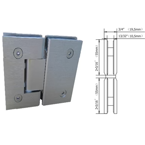 Glass To Glass Mount with Offset back plate- STANDARD DUTY